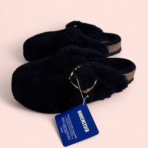 NEW Birkenstock Boston Big Buckle Teddy Rivet Logo